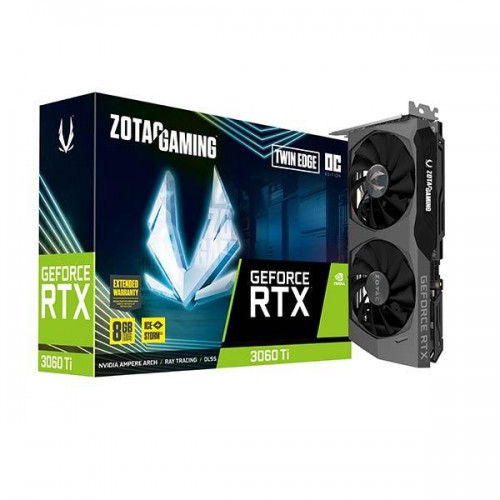 ZOTAC GAMING GeForce RTX 3060 Ti Twin Edge OC 8GB GDDR6 256-bit Gaming Graphics Card - ZT-A30610H-10M